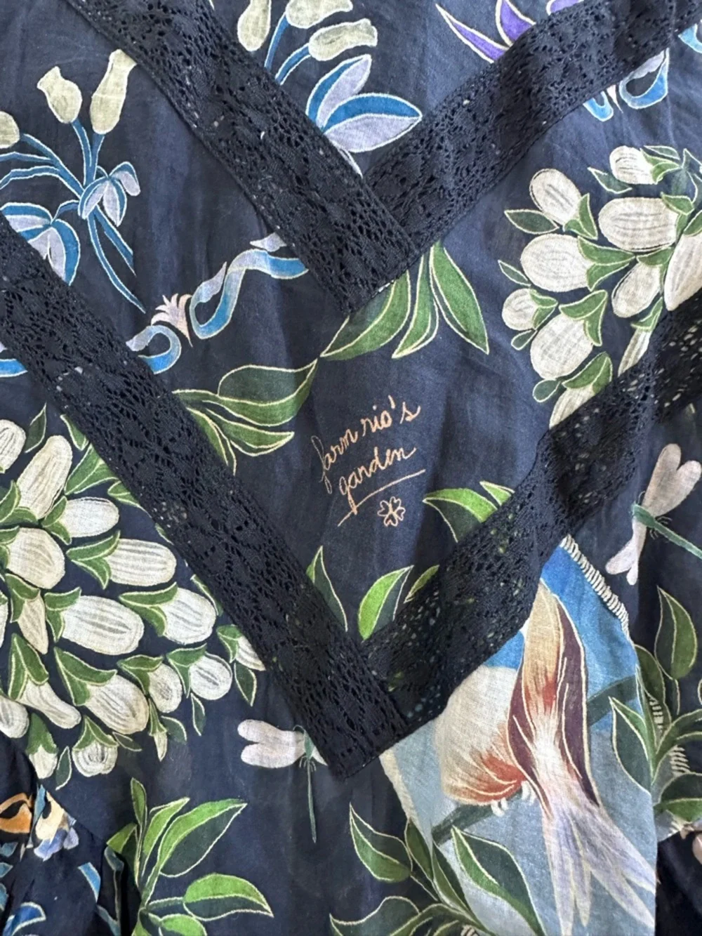 Farm Rio Floral Ruffle Midi Dress - Picture 6 of 10